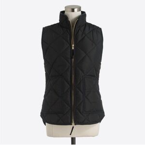 J. CREW BLACK Quilted Puffer Vest